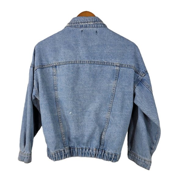 Womens Size Small Denim Jean Jacket Coat button up classic Medium wash casual - Picture 4 of 6